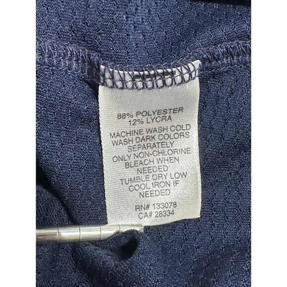 Lucky in Love Top Womens Medium Navy Tank Racerback Stretch‎ Tennis Pickleball - Picture 8 of 10